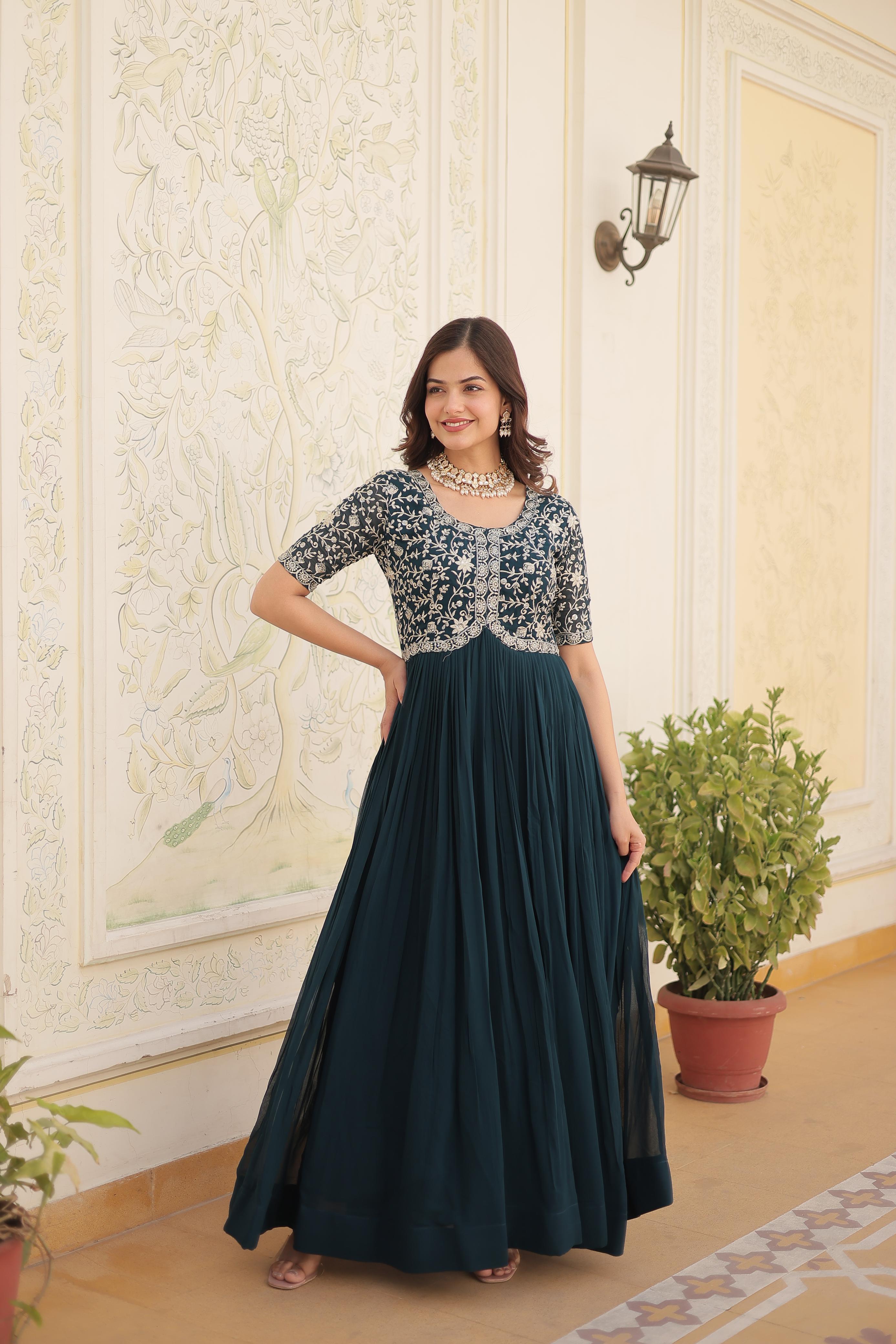 Madhvi Vol 13 Faux Georgette Ready Made Gown Collection