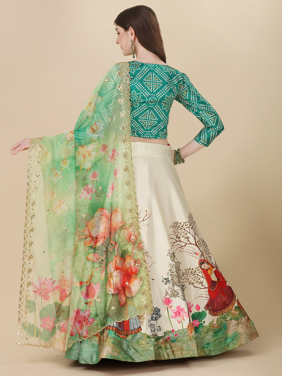 Rajwadi Work Dupatta Lehenga Vol 1