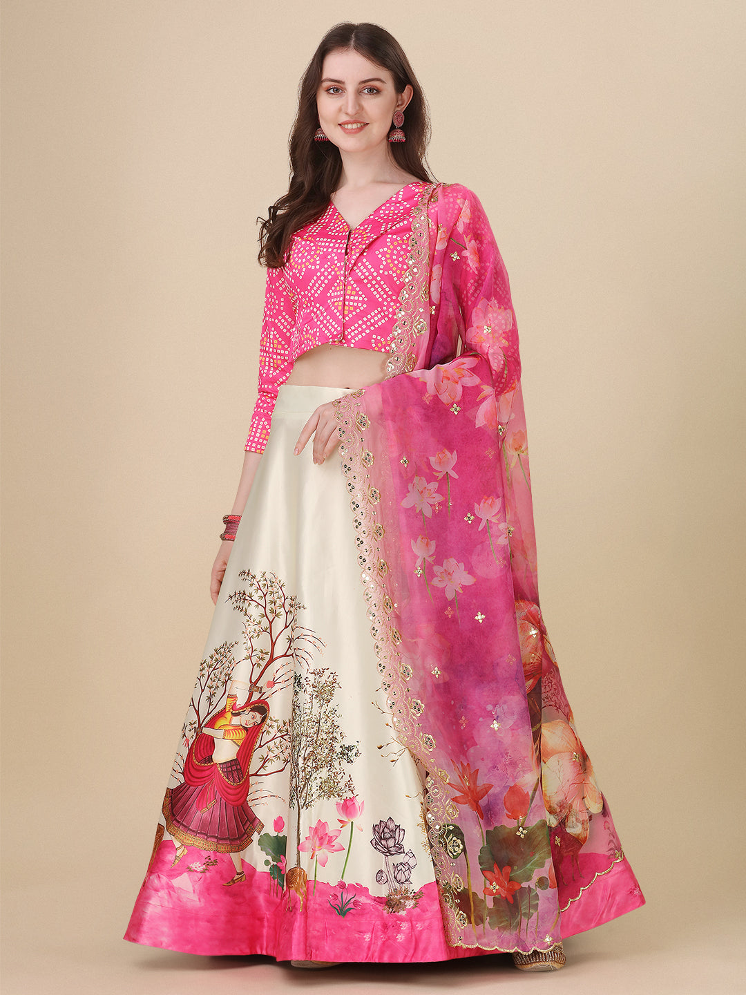 Rajwadi Work Dupatta Lehenga Vol 1