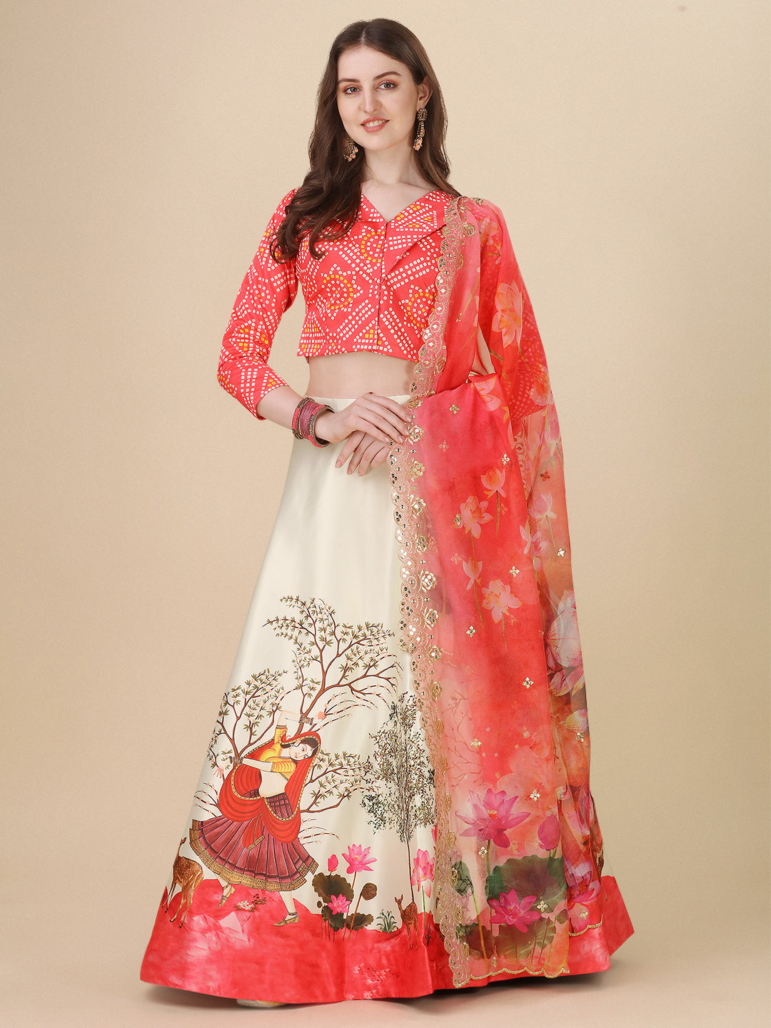 Rajwadi Work Dupatta Lehenga Vol 1