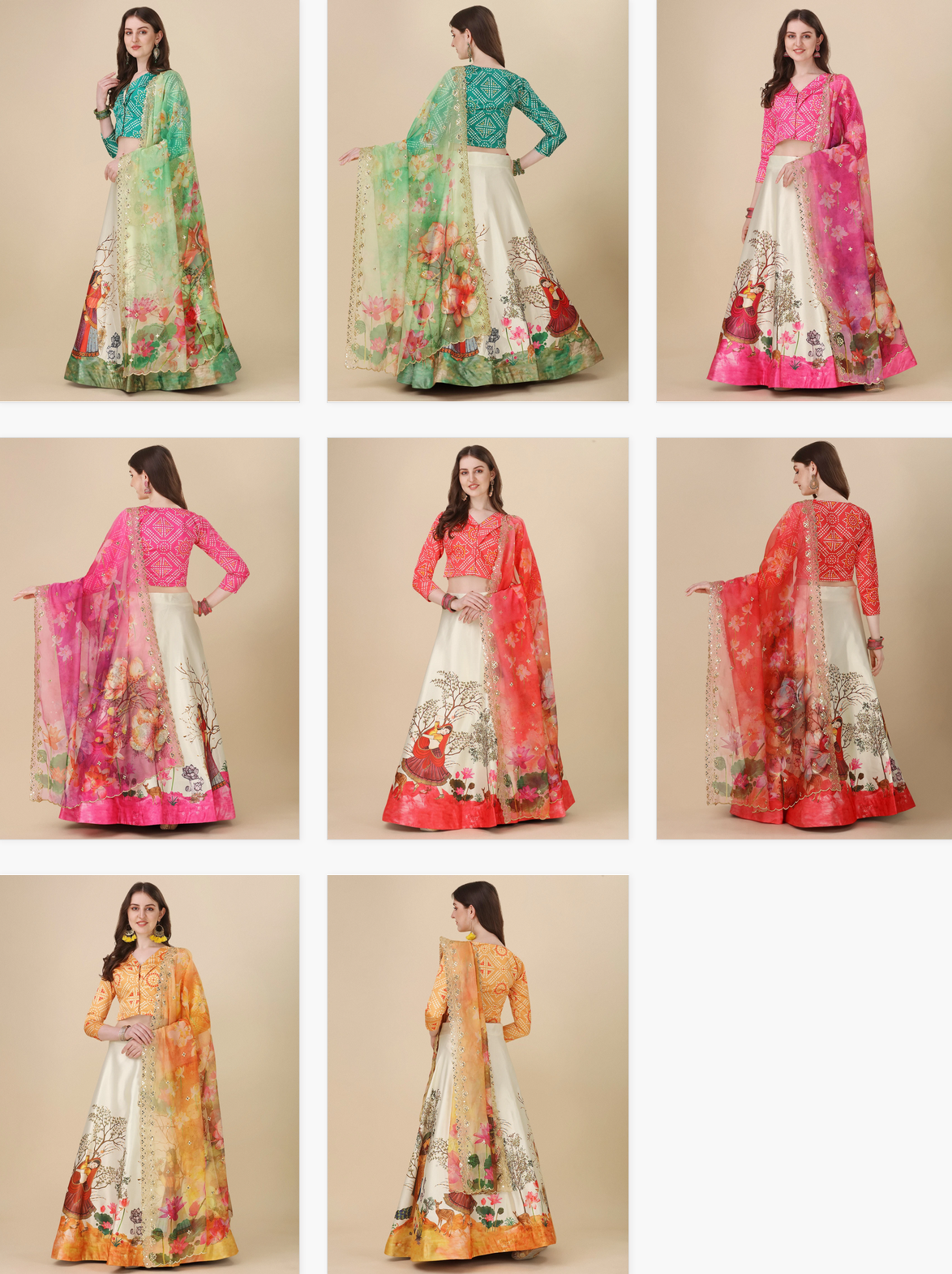 Rajwadi Work Dupatta Lehenga Vol 1