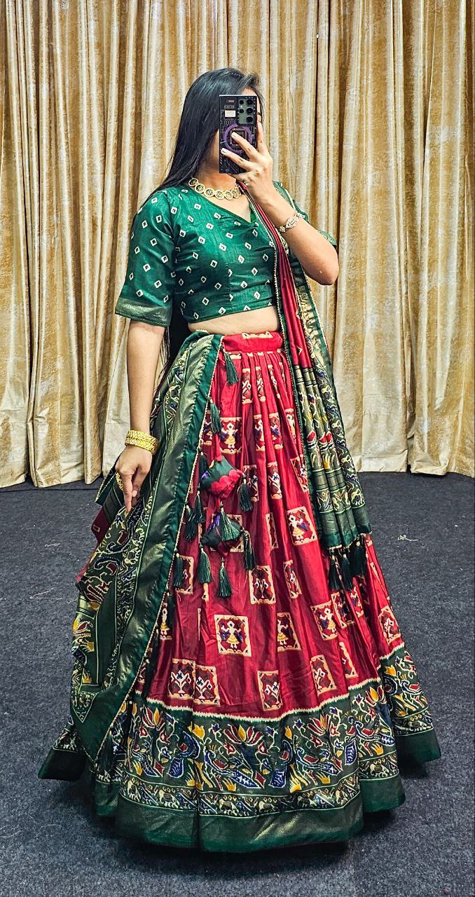 Beautiful Designer Tussar Silk Lehenga Choli