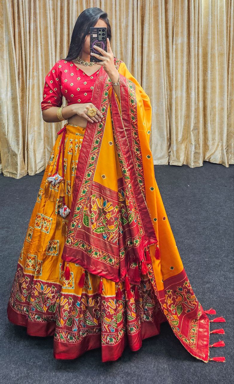 Beautiful Designer Tussar Silk Lehenga Choli