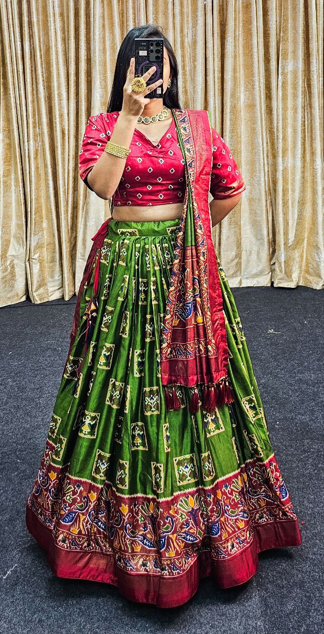 Beautiful Designer Tussar Silk Lehenga Choli