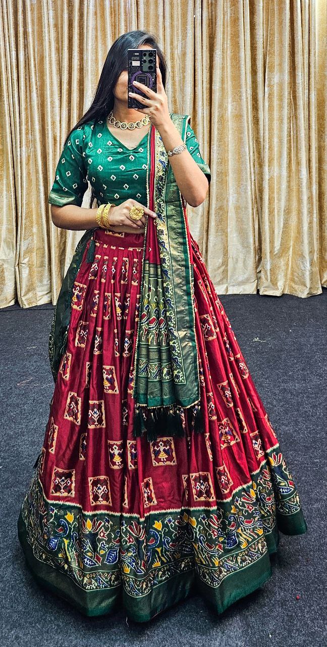 Beautiful Designer Tussar Silk Lehenga Choli