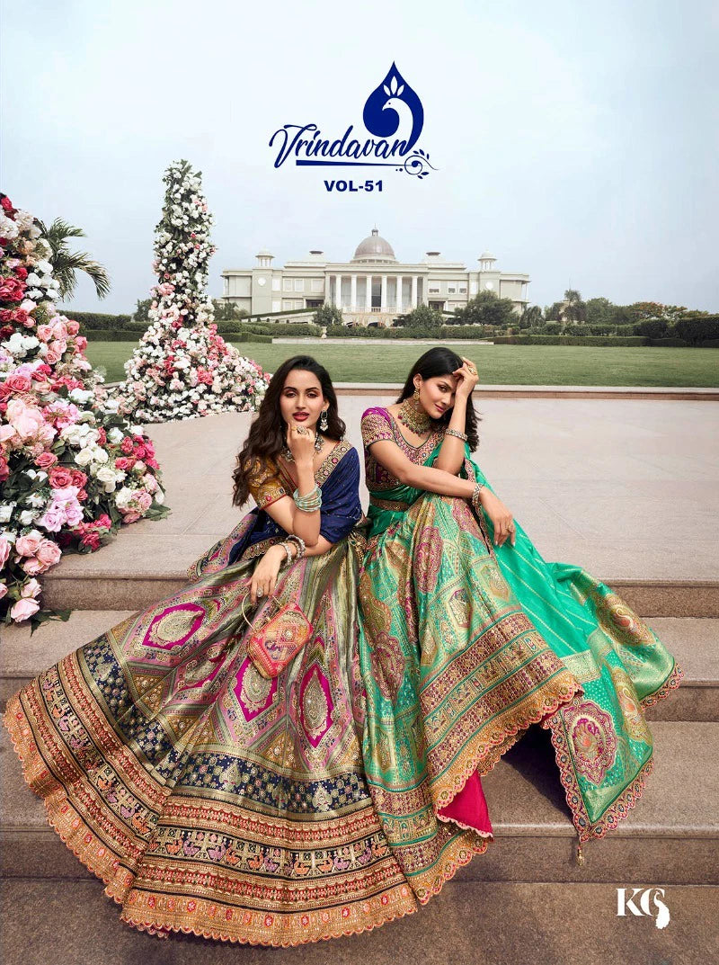 Royal Vrindavan Vol 51 Designer Banarasi Silk Lehenga Choli