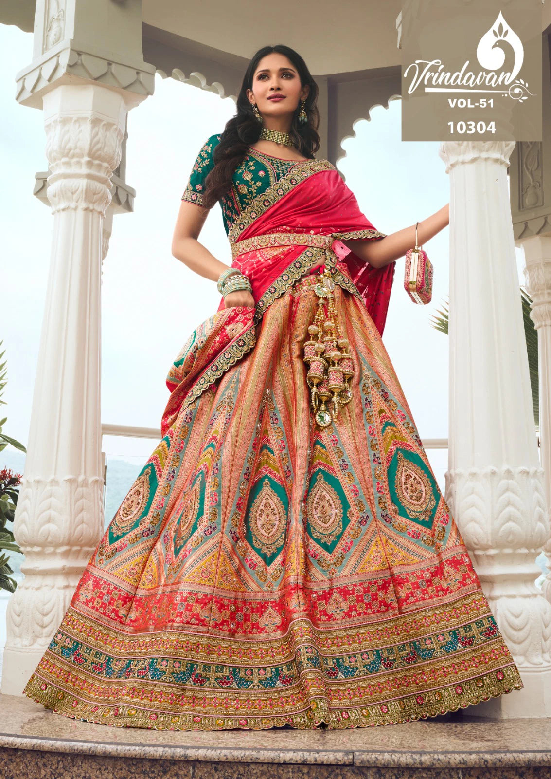 Royal Vrindavan Vol 51 Designer Banarasi Silk Lehenga Choli