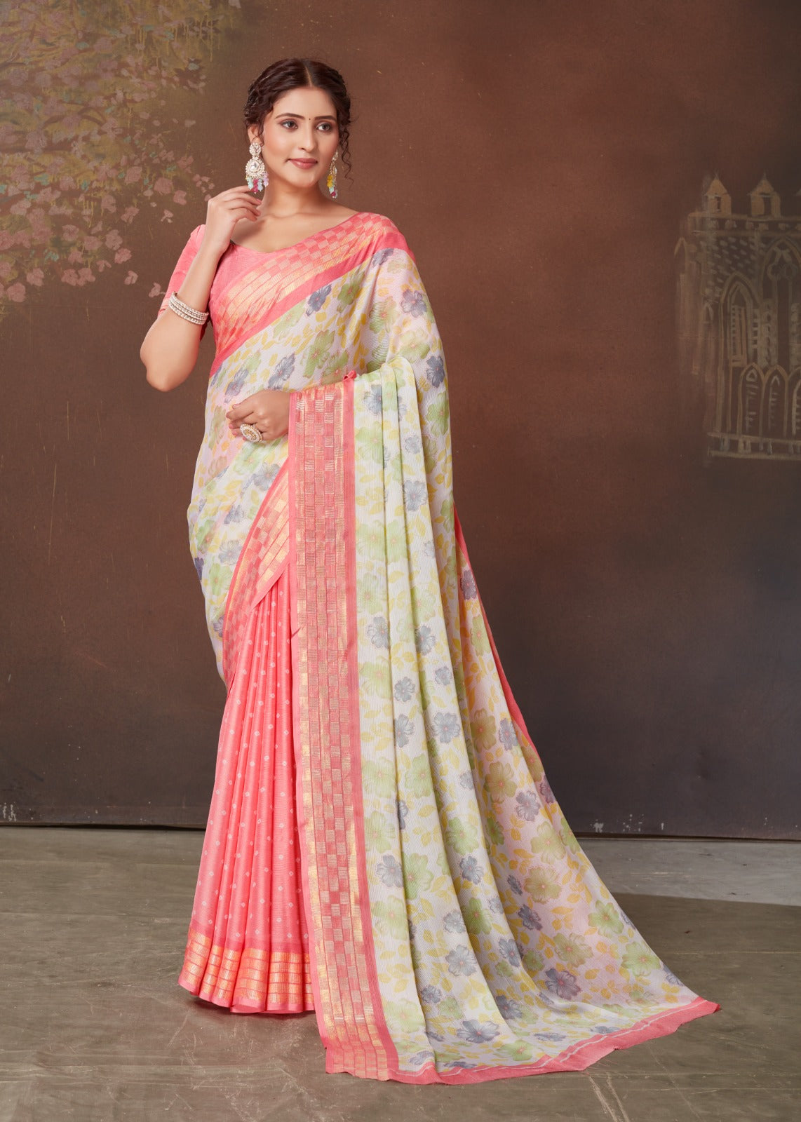 Sr Aavi 3 Chiffon Fancy Printed Saree Collection