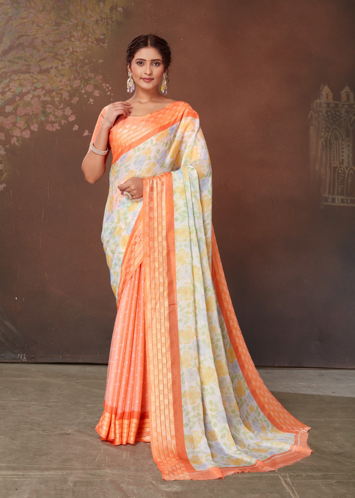 Sr Aavi 3 Chiffon Fancy Printed Saree Collection