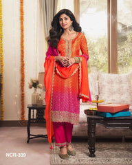 Bt 7045 Beautiful Chinon Embroidered Salwar Kameez