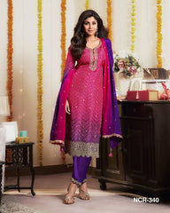 Bt 7045 Beautiful Chinon Embroidered Salwar Kameez