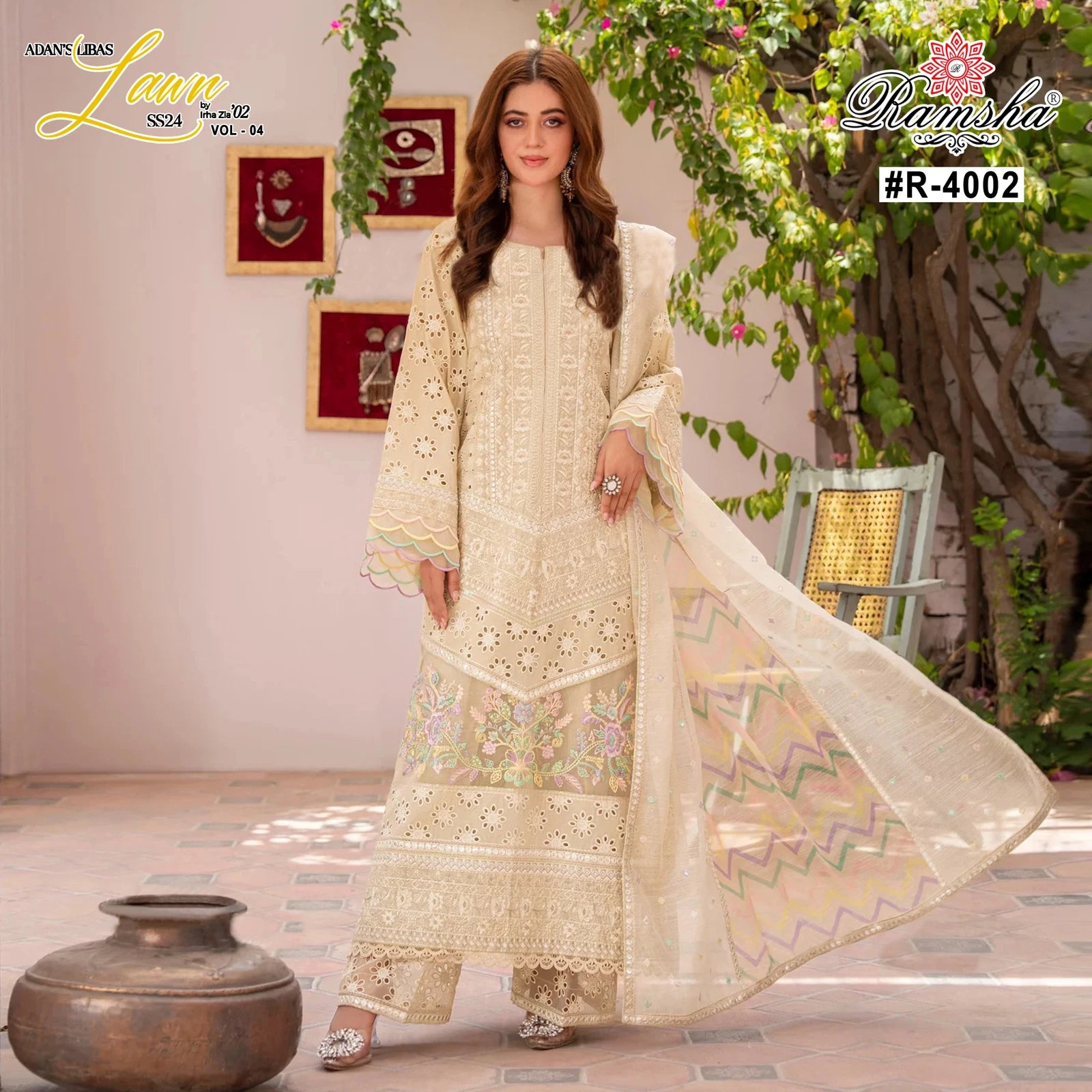 Ramsha Adan Libas Vol 4 Embroidered Ready Made Pakistani Suits