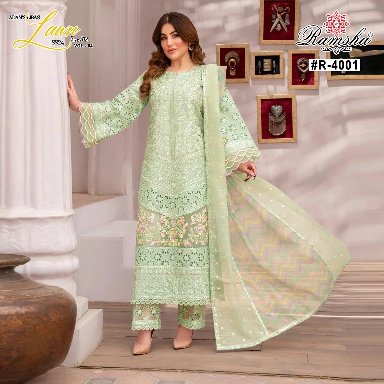 Ramsha Adan Libas Vol 4 Embroidered Ready Made Pakistani Suits